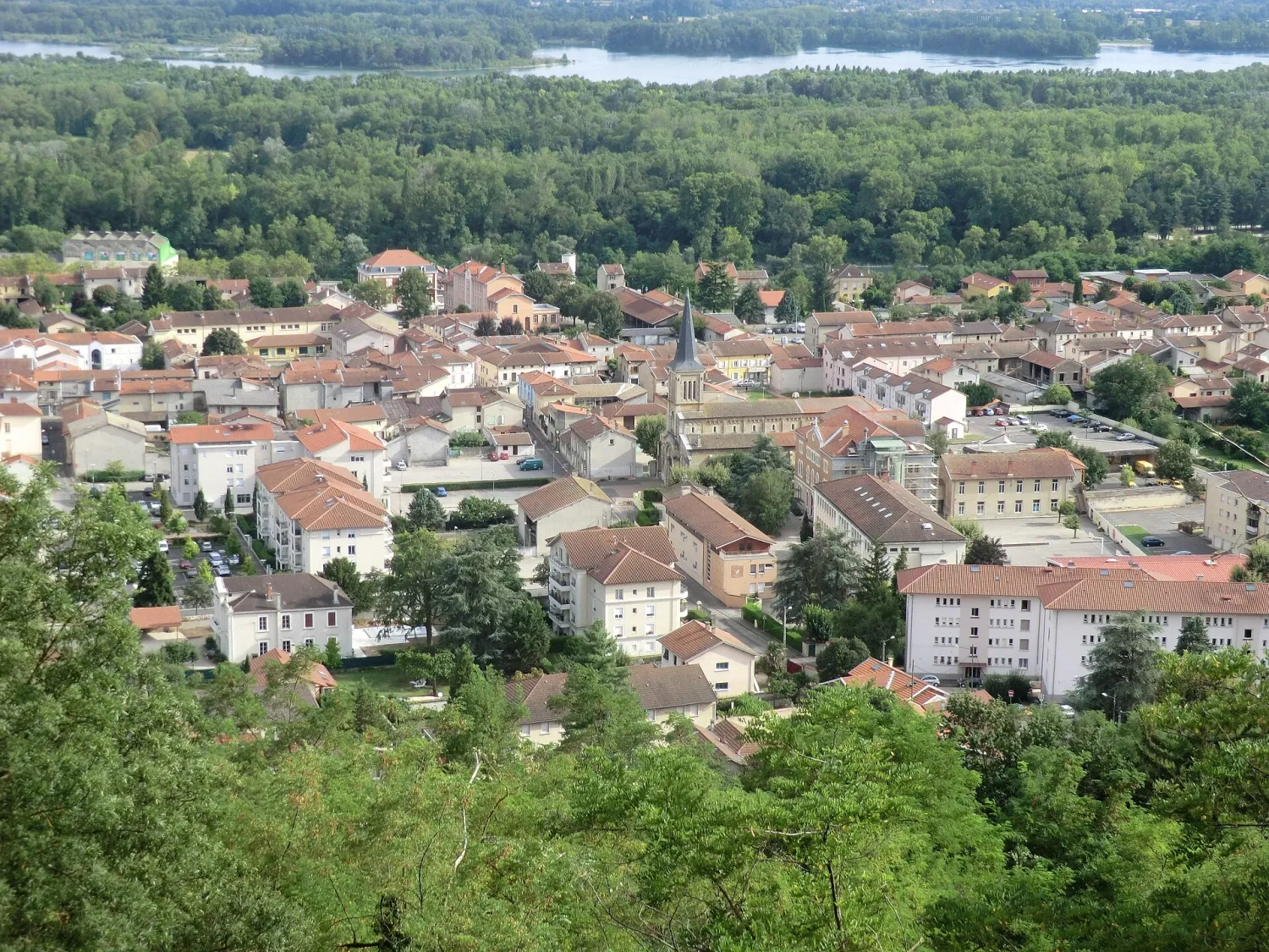 Vue de Miribel (Ain) - état des risques et pollutions (ERP)